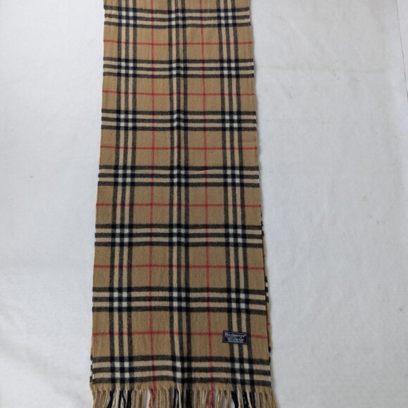 BURBERRY Lambswool Nova Check Scarf – Iconic Beige Plaid – VALUE – FAST Delivery - Picture 6 of 8